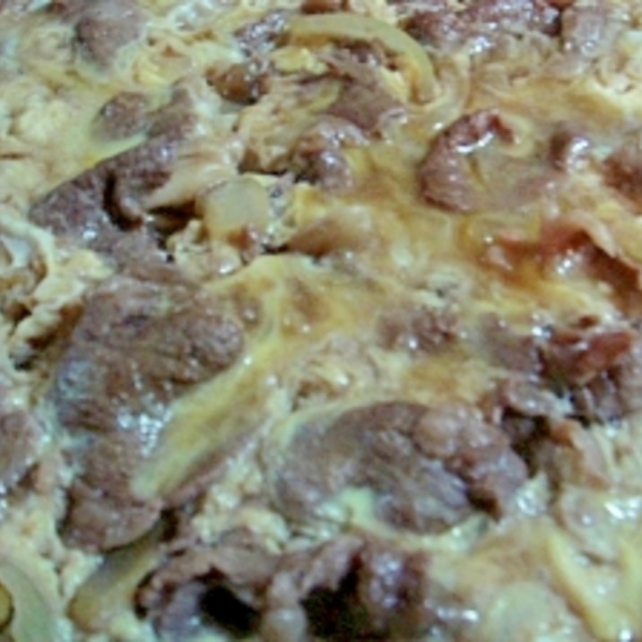牛肉の卵とじ~すき焼き風~